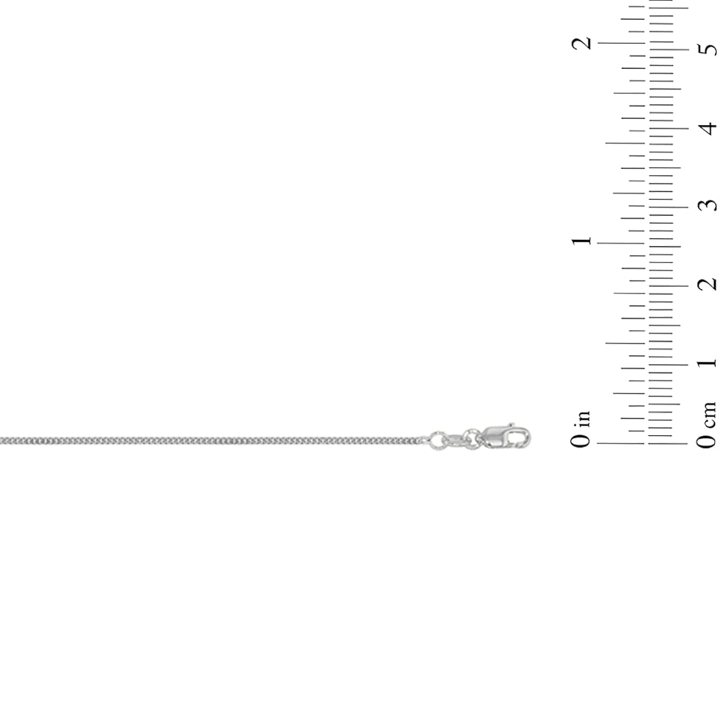 Floreo 14k Yellow Gold or White Gold 1mm Solid Gourmette Chain Necklace - Picture 11 of 12