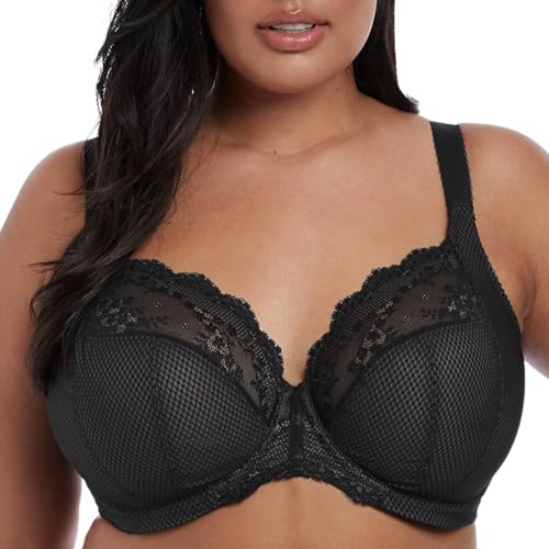 Elomi Sutiã Charley feminino elástico com aro, Preto, 38JJ