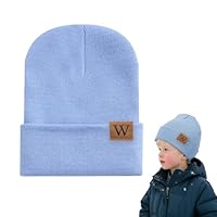 Quorlis Kids Beanie Hat - Stretchy Thermal Insulated Wolly Beanie for 3-8 Years Boys and Girls, Double Layer Winter & Autumn Hat with Turn-Up, Soft and Cozy Kids Hat for Outdoor Activities