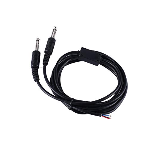 Fone de ouvido para aviação faça você mesmo 2 m UFQ Fones de ouvido para aeronaves de plugue duplo C