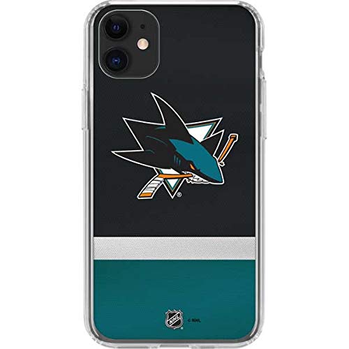 Skinit Clear Phone Case Compatible with iPhone 11 - Officially Licensed NHL San Jose Sharks Jersey Design
