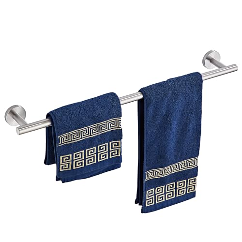 Bath Towel Bar, 22 Inch 304 Stainless Steel Thicken Towel Holder for Bathroom Wall, Towel Holder Brushed Nickel Finished Wall Mount(Total Length 24-Inch)