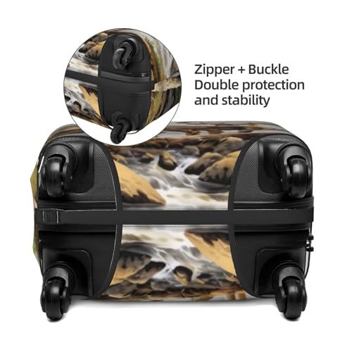 Camouflage Deer Print Luggage Suitcase Covers Elastic Washable Luggage Protector Luggage Covers For Suitcase4