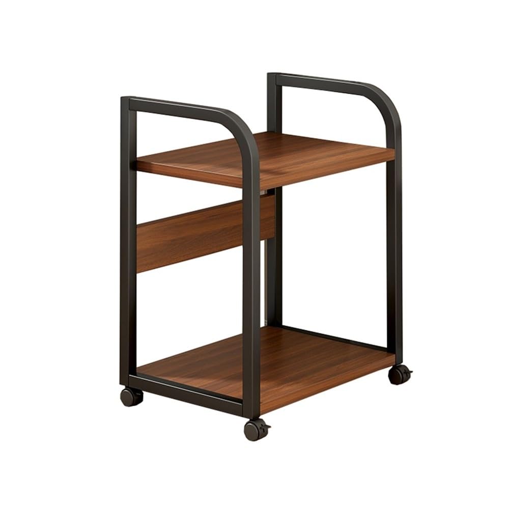 Supporto CPU mobile Supporto a torre for CPU Scaffale di stoccaggio multistrato for uso domestico Carrello for stampante desktop mobile con supporto for CPU a 2 livelli con 4 rotelle girevoli Si adatt