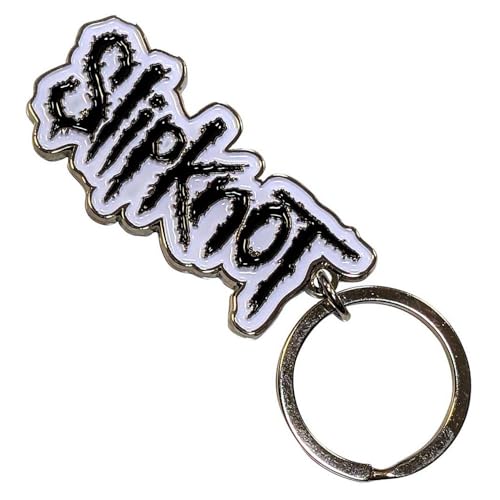 [Rock Off officially licensed products] Slipknot ubN Logo zCg Border Band Logo L[z_[ Keychain Size One Size