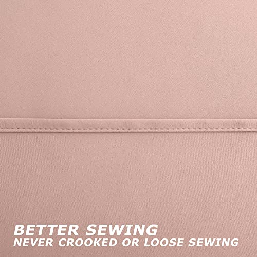 Blush Pink Curtains 63 Inch Length For Bedroom 2 Panels Set Blackout Drapes Boho Grommet Thermal Light Blocking Darkening Pastel Pretty Curtains For Living Room Window Girls Nursery Teen,63 In Long #TOP3