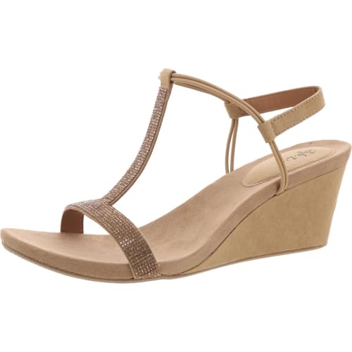 Image of Style & Co. Womens Mulanepwt Sequined Wedge Sandals