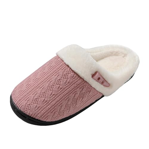 Genérico Women's Slipper Pantuflas con Punta Cerrada y Plana con Aislamiento de Invierno a la para Mujer (43)