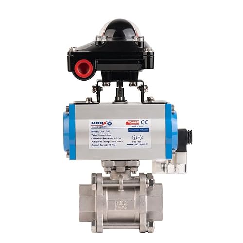 UNOX 2 inch double acting pneumatic actuated ball valve