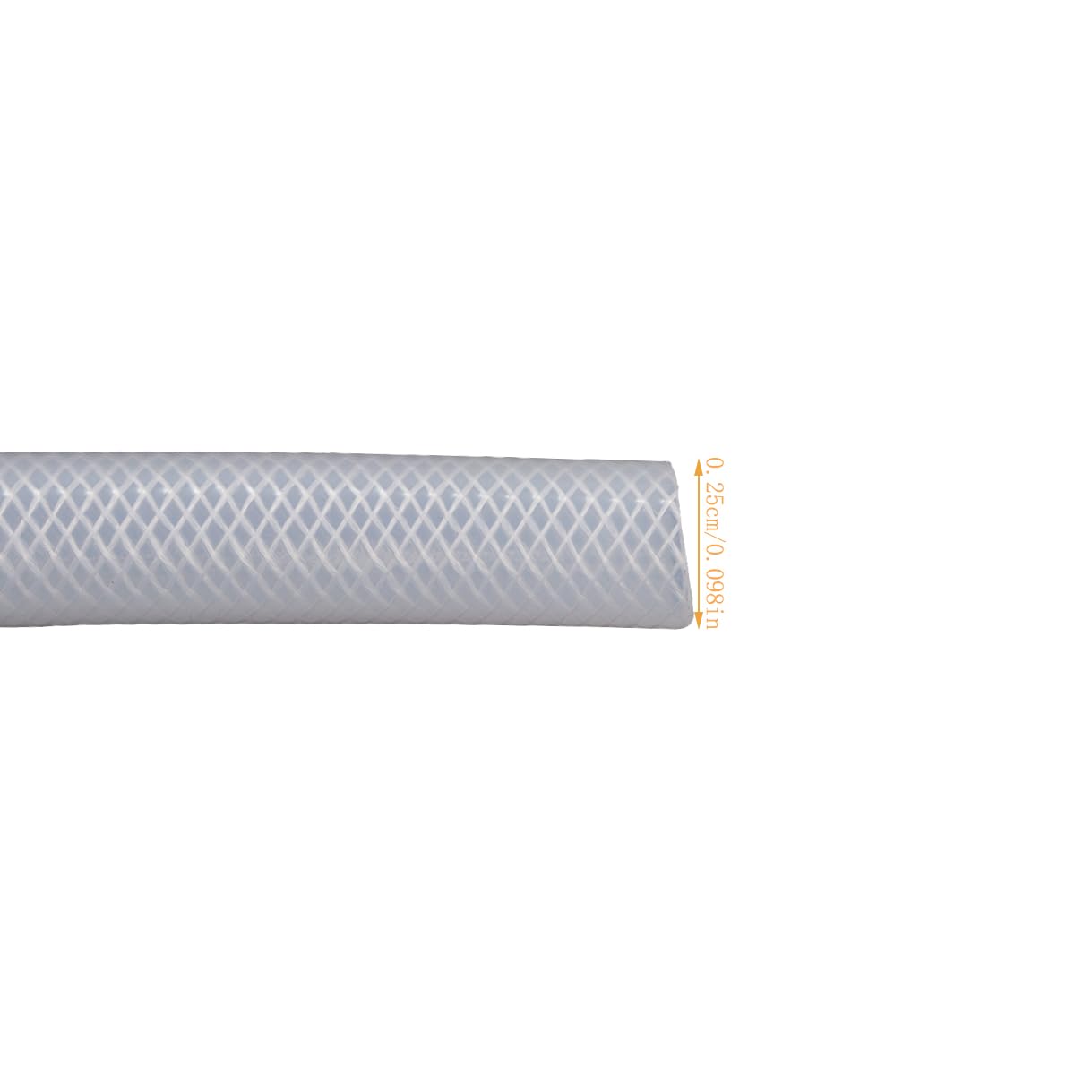 Tubo flessibile in PVC intrecciato in tessuto da 19x25 mm (3/4" x 1") ID x OD – Rotolo da 3 m Tubo trasparente ad alta pressione per aria compressa e acqua