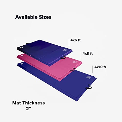We Sell Mats 4 Ft X 6 Ft X 2 In Personal Fitness & Exercise Mat, Lightweight And Folds For Carrying, Pink #TOP2