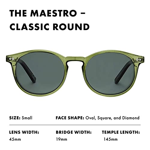 Prive Revaux The Maestro Classic Round Sunglasses – Handcrafted, Polarized Lenses, 100% UV Protection – For Men & Women3