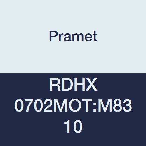 RDHX 0702MOT:M8310 Steel (P20-P40) Carbide Milling Insert, Flat Top, Round, PVD, Black (Pack of 10)