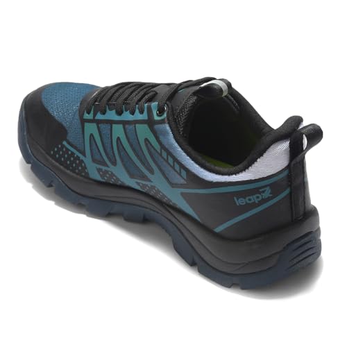 Image of Liberty LEAP7X ENDUVERS1E Black & Green Sports Lacing Running Shoes for Mens