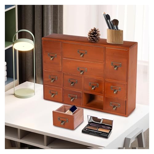Organiseur de bureau en bois avec tiroirs de rangement tri - 5
