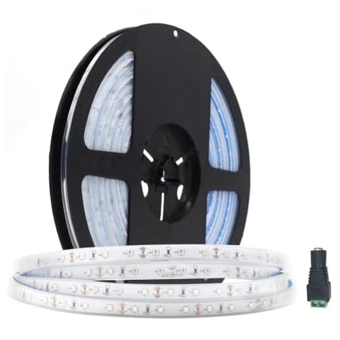 BIRRAY 5M/16.4ft SMD3528 300LEDs Near Infrared 940nm NIR Single Chip DC12V 24W Flexible IR LED Strips Light IP67 Waterproof 8mm Wide 60LEDs/M 4.8W/M Light Strip-N Cover