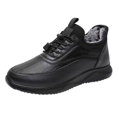 Chaussures de marche chaudes doublure fausse fourrure baskets d'hiver homme à enfiler