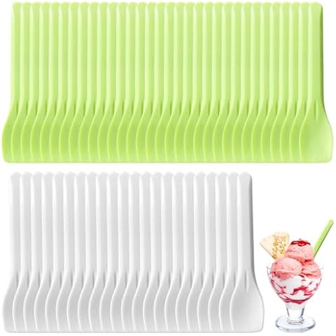 Pack of 200 Reusable Plastic Dessert Spoons Cover