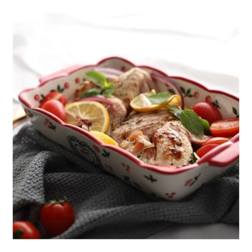 Plat de cuisson en céramique à double anse 600 ml pour four