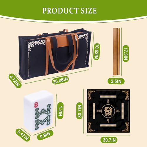 American Mahjong Set completo con accesorios y maletín miniatura 3