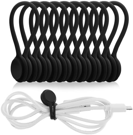 15x Magnetische Kabelbinder Silikon - Wiederverwendbar & Vielseitig