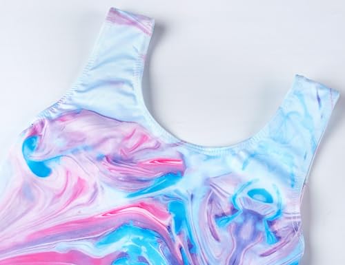 Image of TENVDA Girl's One Piece Swimsuit Sparkle Sleeveless One-Piece Bathing Suits Swimwear for Kids 2-12 Years Old