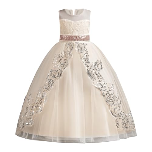 KQIVAM Blumensmädchenkleid Prinzessin Festliches Kinder Mädchen...