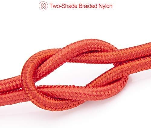 FEEL2NICE iPhone Charger Cable,5 Pack 3 ft Lightning Cable & Data Sync Fast 3 Foot Nylon Braided Cord Compatible with iPhone Xs max/xr/x/8/8 Plus/7/7plus/6/6s Plus/5s/5,iPad(red)