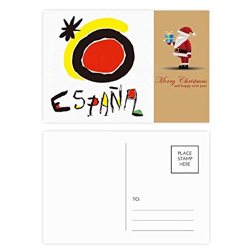 Cartes postales Père Noël rouge jaune lot de 20 à offrir ou s'offrir