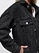AUTOMET Women's Oversized Jeans Jacket, Classic Button Down Denim Jacket with Chest Pockets, Loose Fit Boyfriend Style Coat Black S