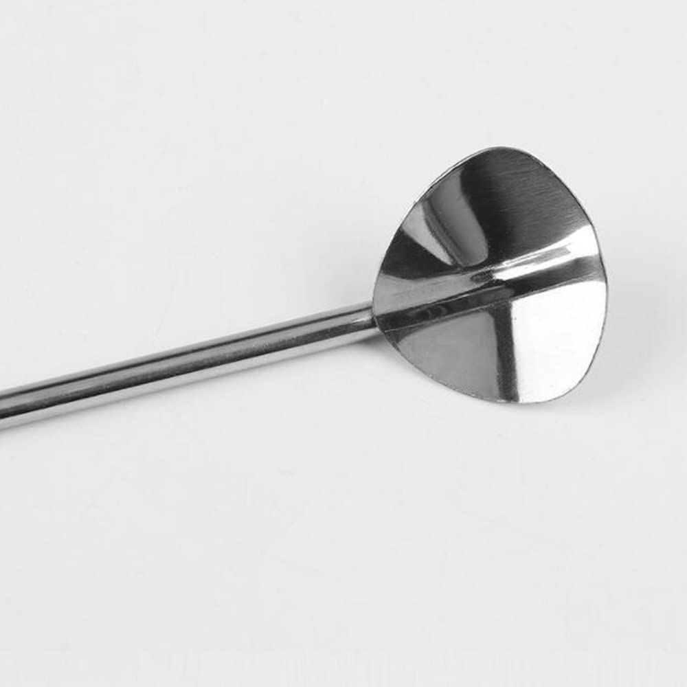 Cuillère de Barman en Acier Inoxydable Cuillère à Paille Ronde Ovale Style Bar Bartending Cuillère Ustensiles