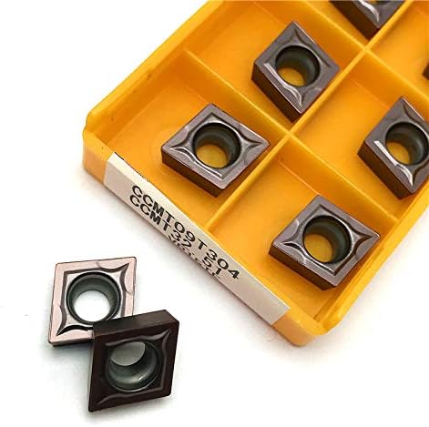 Lathe Tools 10pcs CCMT09T304 VP15TF Internal Turning Tool Carbide Insert Lathe Tool Inserts CNC Cutting Turning Tool(CCMT09T308 UE6020)