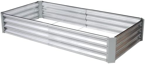 Miniatura 2 de CACHIL Maceta galvanizada, kit de cama de jardín elevada galvanizada, macetas galvanizadas elevadas para exteriores, camas de jardín cuadradas