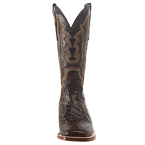 Women's Embossed Floral Hand Tool in Chocolate Brown Cowgirl Boots2