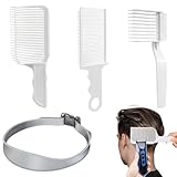 Juego de 12 peines de peluquería para hombre, incluye anillo guía, ideal para cortar el cabello y el descalce, herramienta de peinado para uso doméstico