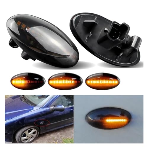 Wskaźnik lusterka 2 x LED dynamiczny kierunkowskaz migacz do 307 206 407 107 607 1007 dla C1 C2 C3 C5 C6 sekwencyjne boczne światło obrysowe
