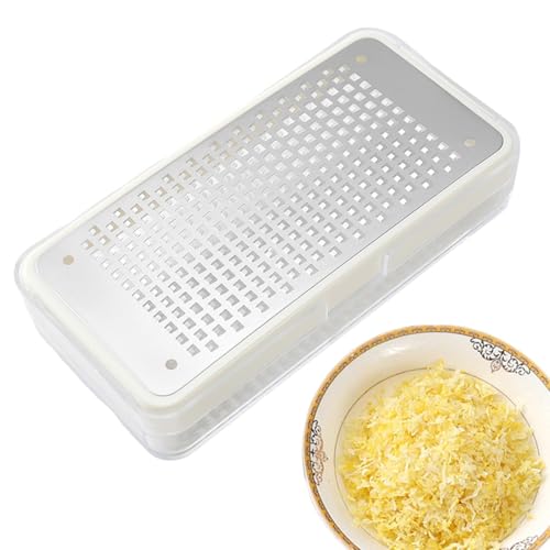 Rallador portátil de verduras, rallador de verduras de cocina, rallador de queso de cocina de acero inoxidable para frutas y verduras | Picador multiusos con mango antideslizante para pepino