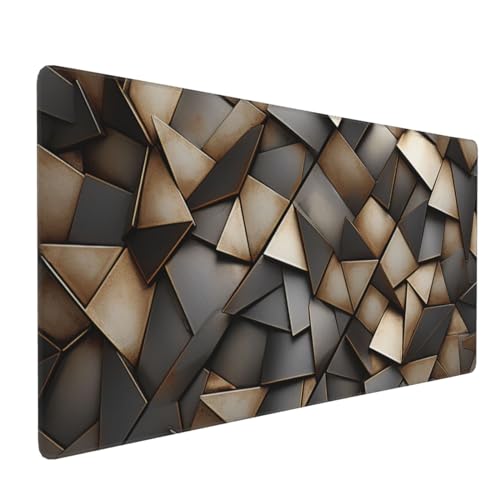 Tapis de souris de jeu grand format motif métallique pour ordinateur