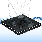 🌞Respetuoso con el Medio Ambiente - Fuente agua solar, no requiere batería ni electricidad. Recicla constantemente el agua, sin costes de funcionamiento. Fuente solar pajaros crea un ambiente relajante en tu jardín, terraza o balcón. Caudal máximo 180 l/h, altura máxima de chorro 60cm.