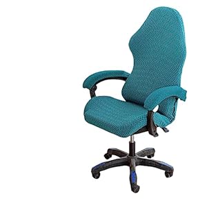 OQHAIR Ergonomische gamingstoelhoes met armleuninghoezen gaming stoelhoes 4-delige set rekbare gaming racestoelbeschermer – donkerblauw