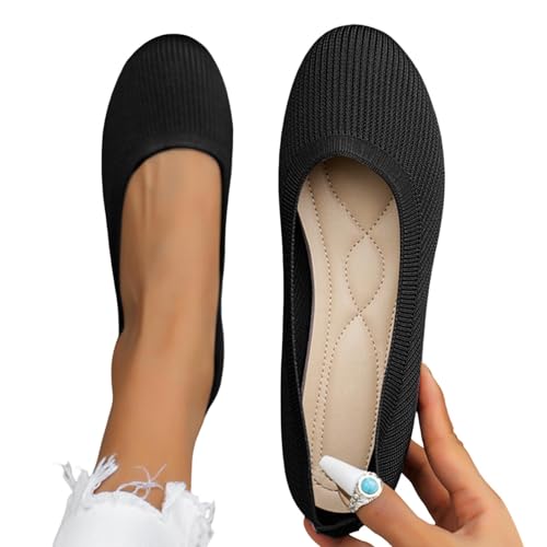 Heeled Loafers for Women Comfort Platform Wide Feet Ballet Flats Round Toe Work Ladies Wedding Slip On Dressy Shoe