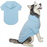 BINGPET 犬 服 ペット服 冬 おしゃれ 犬の服 犬 パーカー フーディー 犬 ペット 通気性 犬洋服 シャツ 秋 冬 衣装 春 ベスト 犬 サークル スポーツ服 柔らかさ 家着 袖あり お散歩 ポリエステル 犬用服 ドッグウェア タンクトップ 小型犬 中型犬 大型犬 Lサイズ ブルー