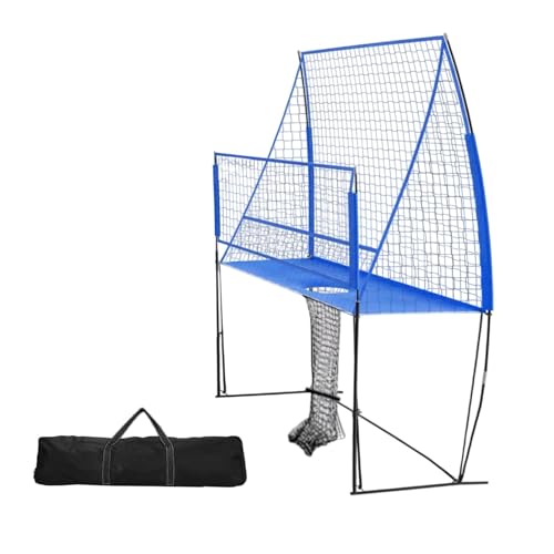 Menolana Volleyball Practice Net Adjustable Height Convenient Easy to Assemble Volleyball Training Equipment Net for Yard Outdoor Team, Blue