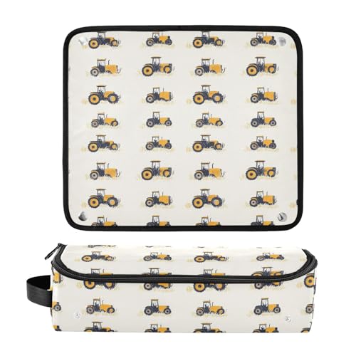 Bolsa organizadora de viaje para herramientas de cabello, resistente al calor, con tapete para planchas y rizadores miniatura 3