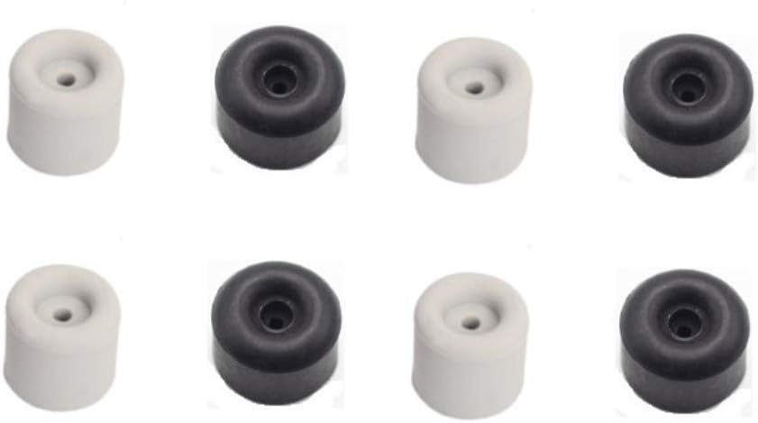 MroMax Rubber Door Stopper Security Door Stop Modern Wedge Floor Non-Scratching Doorstop Black 3pcs
