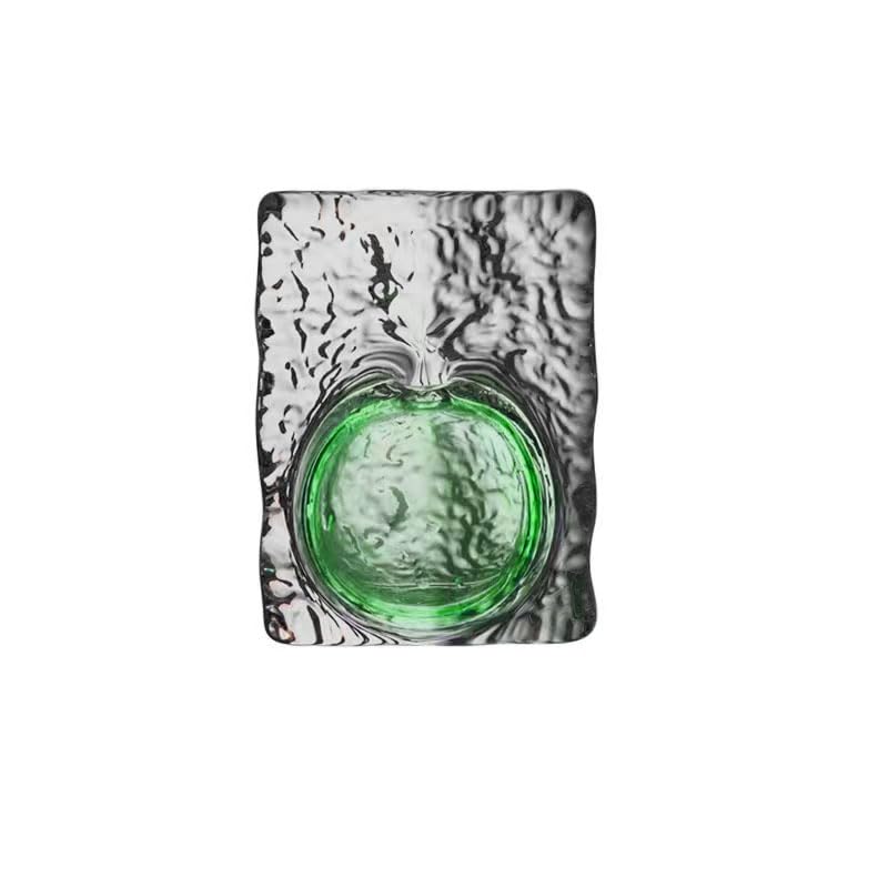 Ocean Star Green Mini Glass Vase - Handcrafted Crystal Glassware for Home and Office Decor - Desk Decoration Mini Vase - Unique and Exquisite Glass Vase