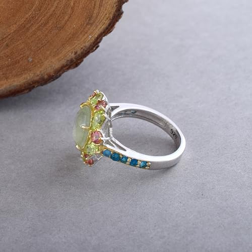 Bague plaquée or jaune prehnite, le cadeau de mode idéal - 3