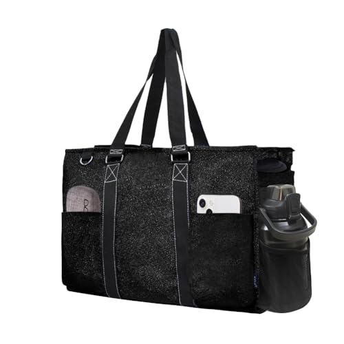 NGIL Utility Water Resistant Tote Bag (Glitter-black)