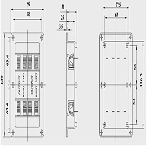 Davitu Electrical Equipments Supplies - 10pcs/lot DJ265 thickening speaker eight junction box plastic box connector audio wiring rear panel speaker cable clip - (Color: 10pcs a pack)