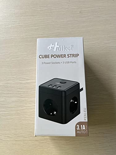 Hulker Cubo Multipresa con USB, 3 Prese 3 USB 5 V